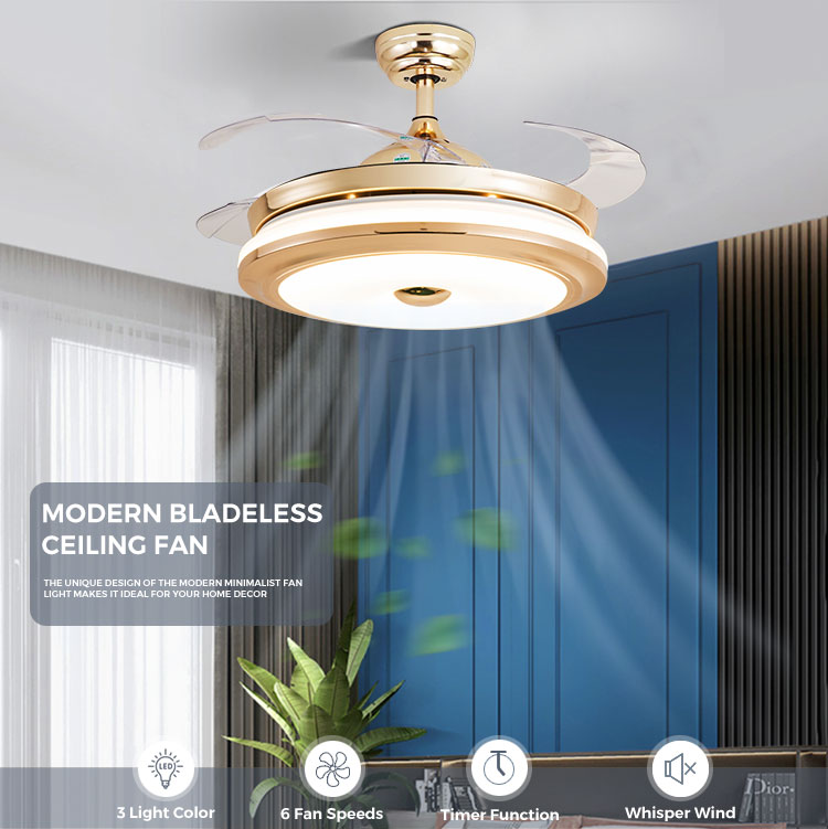 bladeless ceiling fan with light